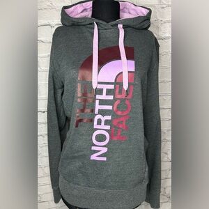 The North Face Women's Charcoal and Lavender Hoodie